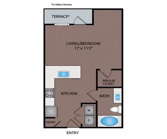 Studio • 1 Bath 3004-A floor plan
